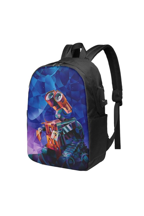 WALL-E Backpack Large Laptop Bookbag with usb Charging Port College Travel Hiking School Computer Daypack Rucksack