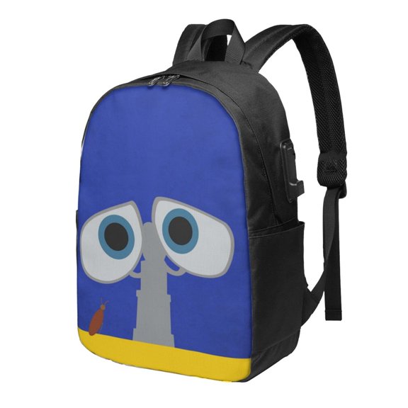 WALL-E Backpack Large Laptop Bookbag with usb Charging Port College Travel Hiking School Computer Daypack Rucksack