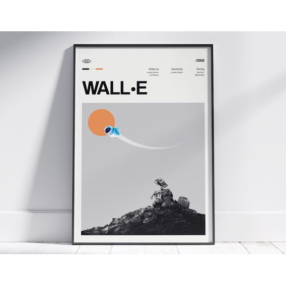 WALL-E Classic Animated Movie Vintage Retro Art Poster - 12x18 UNFRAMED