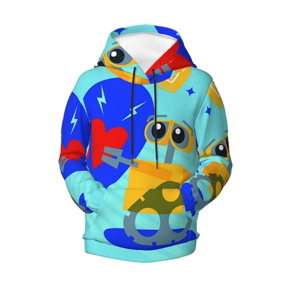 WALL-E Teen Boys Girls Hoodies 3D Printed Hooded Sweatshirts for Kids Long Sleeve Casual Unisex Pullovers with Pockets