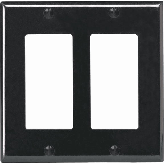 WALL PLATE DECORA 2G BLK