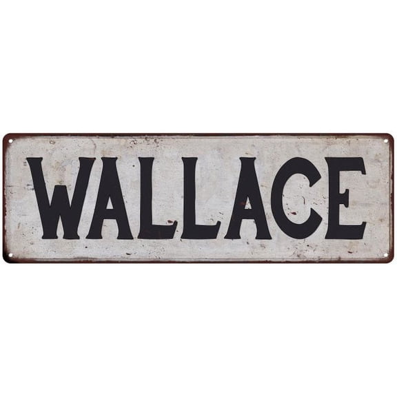 WALLACE Vintage Look Rustic Chic Metal Sign 6x18 106180036642