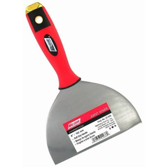 WALLBOARD TOOL 22-036 Putty Knife, 6 in W Blade, 9-1/2 in L Blade, HCS Blade, Flexible Blade, Soft-Grip Handle