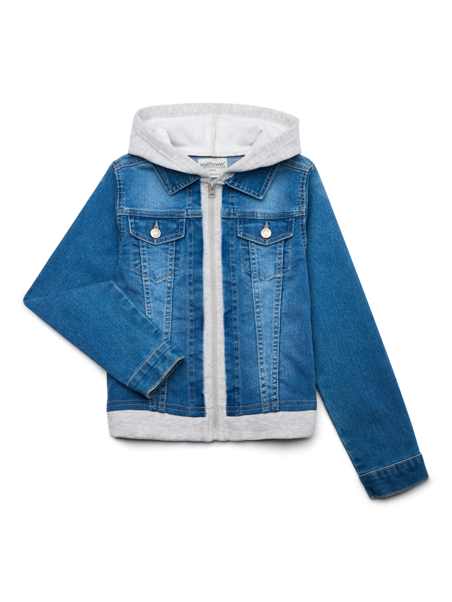 Wallflower Girls Denim Jacket Sizes 7 16 Walmart