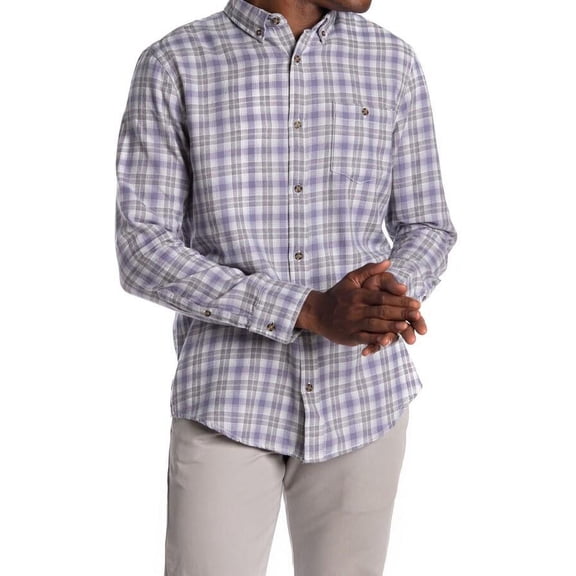 WALLIN & BROS Grindle Plaid Regular Fit Shirt Gray Size Small