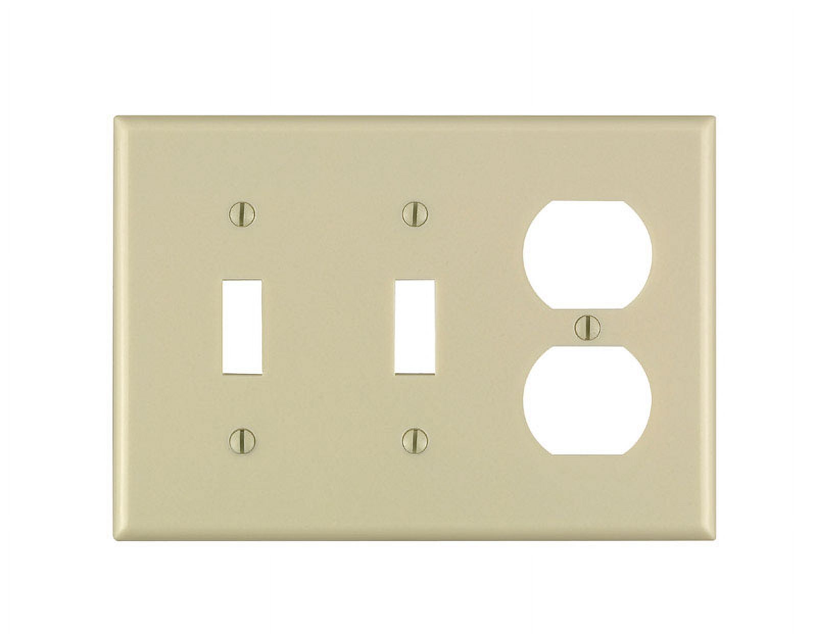Ivory 3-Gang 2-Toggle 1-Duplex Thermoset Wall Plate