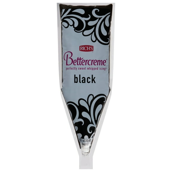 (WALMART) BLACK WHIPPED ICING