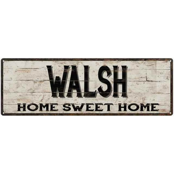 WALSH Rustic Home Sweet Home Sign Gift 8x24 Metal Decor 108240084265