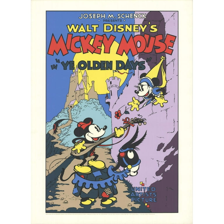 キシマ　ミッキー　ランプ　Mickey Mouse Ye Olden Days Vintage Mickey Mouse Serigraph 