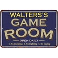 thumbnail image 1 of WALTERS'S Blue Game Room Gift Sign Metal Wall Decor 12x18 112180002467, 1 of 1