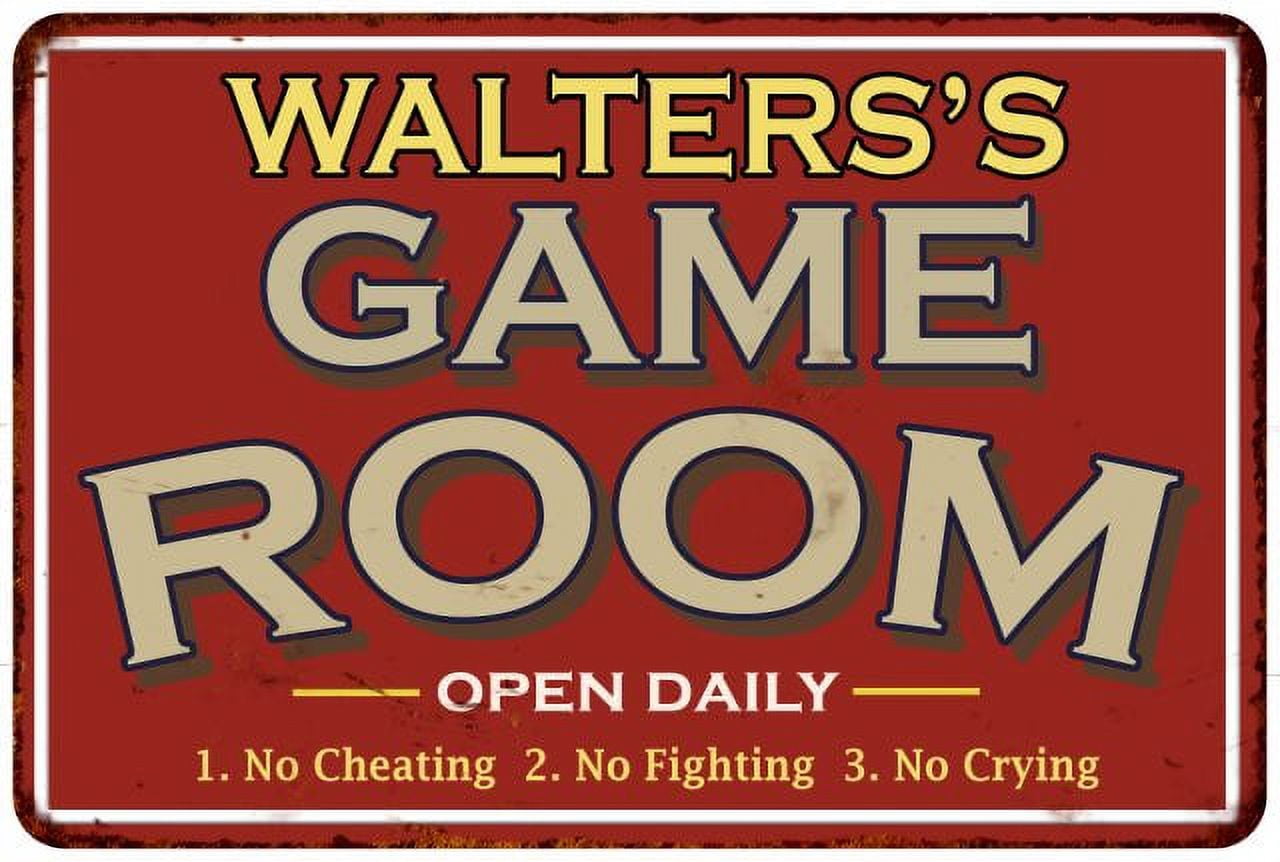 WALTERS'S Game Room Sign Vintage Look Metal Wall 8x12 208120001467 ...