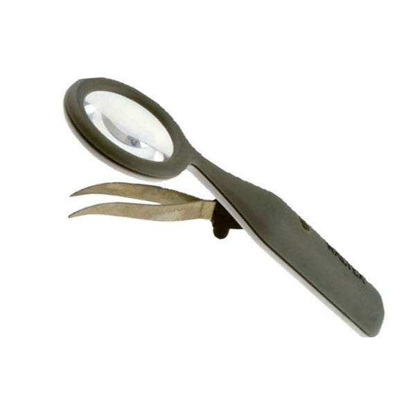 WALTEX 6x Magnifier with Folding Tweezers | 1" Lens & Retractable Pointed Tweezers | Portable, Multi-Use, Patented Design | Ideal for Collectors & Minor First Aid