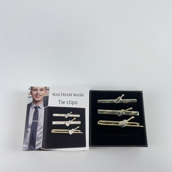 WALTHAM MASS Tie clips,Mens Stainless Steel Tie Clips Minimalist Necktie Tie Bar Clasp Clip Clamp Pins Best Gift For Men Business Party Wedding Best Gift and Daily Life