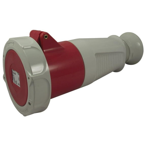 WALTHER - 63A, 415V, Cable Mount CEE Socket, 3P+N+E, Red, IP67
