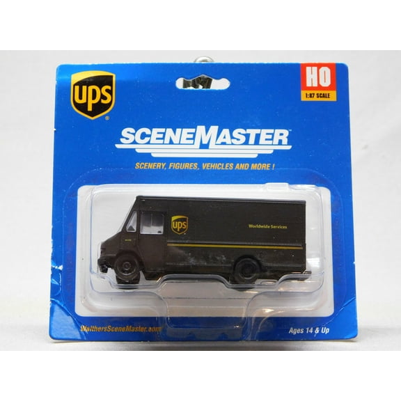 WALTHERS HO SCALE SCENEMASTER UPS VAN WORLDWIDE SERVICE W949-12100