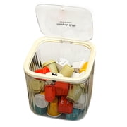 WALWAL Coffee Pod Holder with Pop-Up Lid, Transparent Plastic Storage Box for Desktop, Countertop, Coffee Bar, and Kitchen