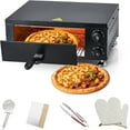 thumbnail image 1 of WALYWIK Commercial-Grade 12'' Electric Pizza Oven - Black Without Observation Window, 1100W Stainless Steel Countertop Oven with Timer & Dual Heating Tubes for Fast Baking at Restaurants Kitchens, 1 of 8
