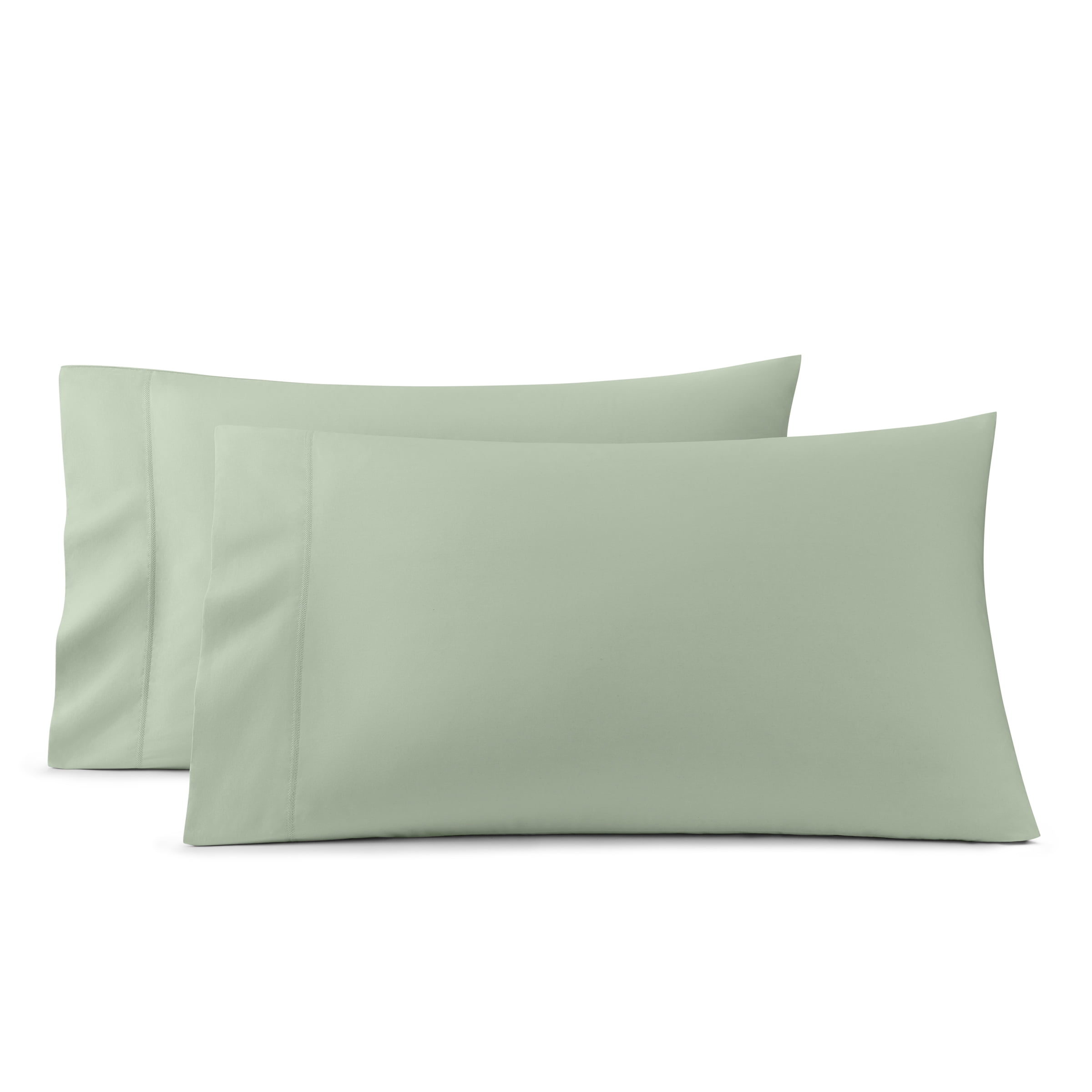 Wamsutta 1846 400 Thread Count Desert Sage Egyptian Giza Cotton Percale Pillow Cases, Queen (2 Count)