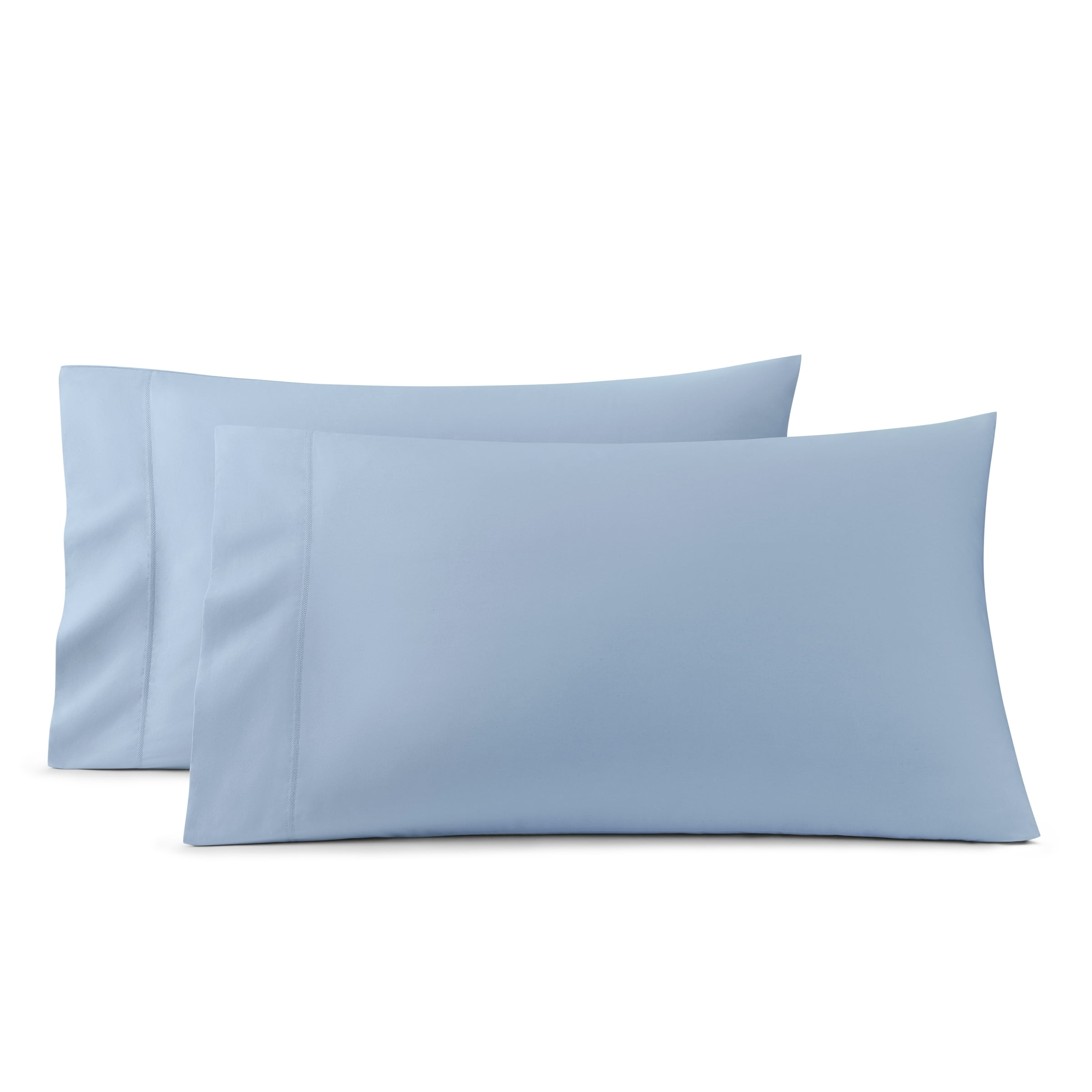 Wamsutta 1846 400 Thread Count Faded Denim Egyptian Giza Cotton Percale Pillow Cases, King (2 Count)
