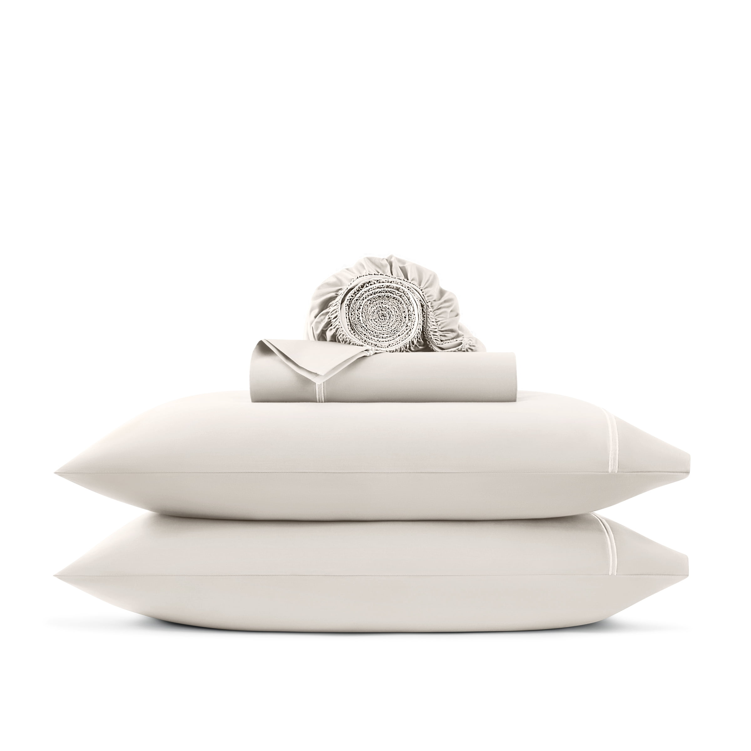 Wamsutta 1846 4-Piece 650 Thread Count Gardenia Egyptian Giza Cotton Sateen Bed Sheets, King-Deep Pocket