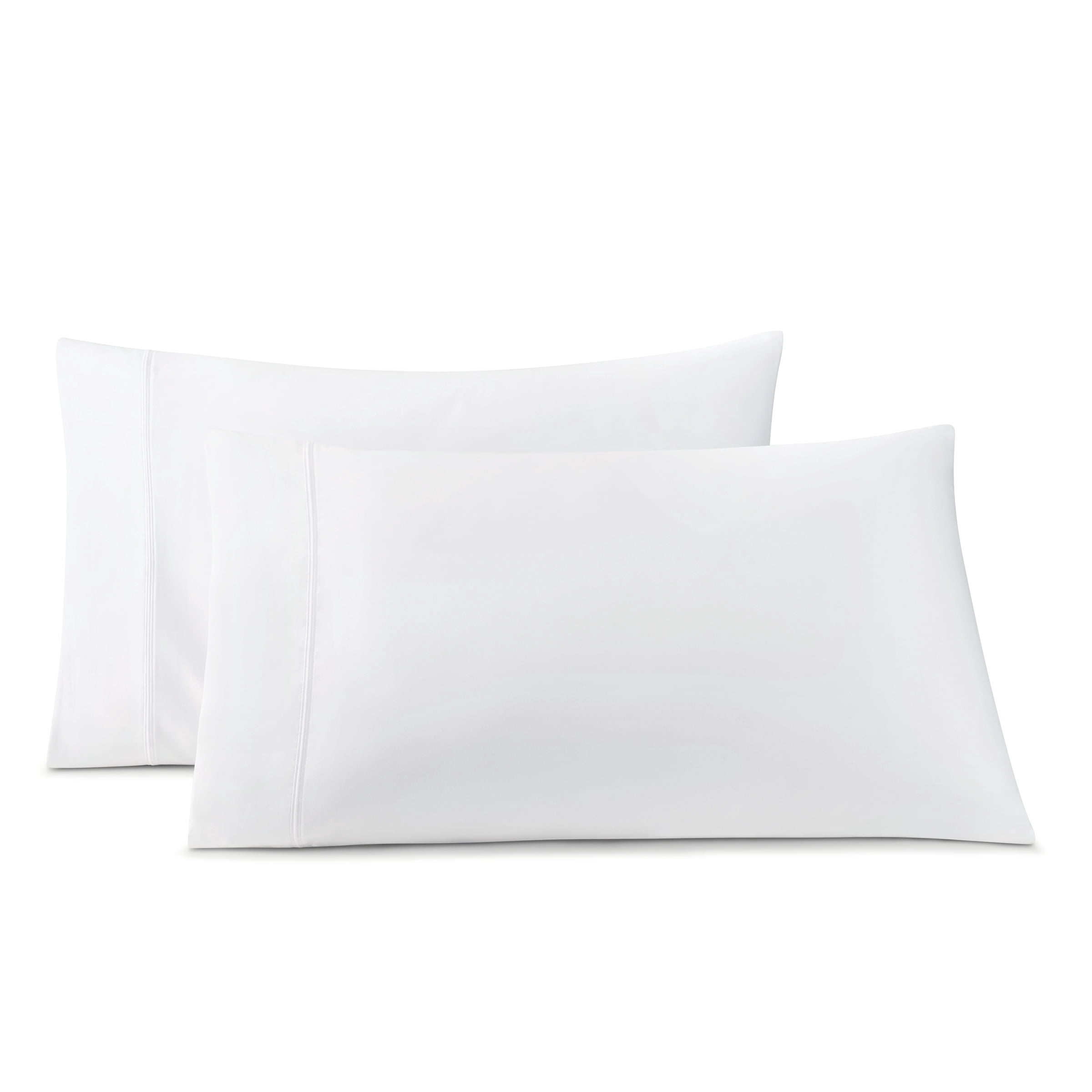 Wamsutta 1846 650 Thread Count Bright White Egyptian Giza Cotton Sateen Pillow Cases, King (2 Count)