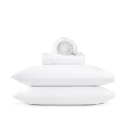 Wamsutta 1846 4-Piece 650 Thread Count Bright White Egyptian Giza Cotton Sateen Bed Sheets, Queen-Deep Pocket