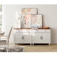 thumbnail image 1 of WAMPAT Large Buffet Cabinet with 4 Doors and 2 Drawers, Modern Coffee Bar Tables Wood Kitchen Storage Cabinets with Adjustable Shelf, Farmhouse Sideboard Credenza for Dining Room, Off White, 68 inch, 1 of 9