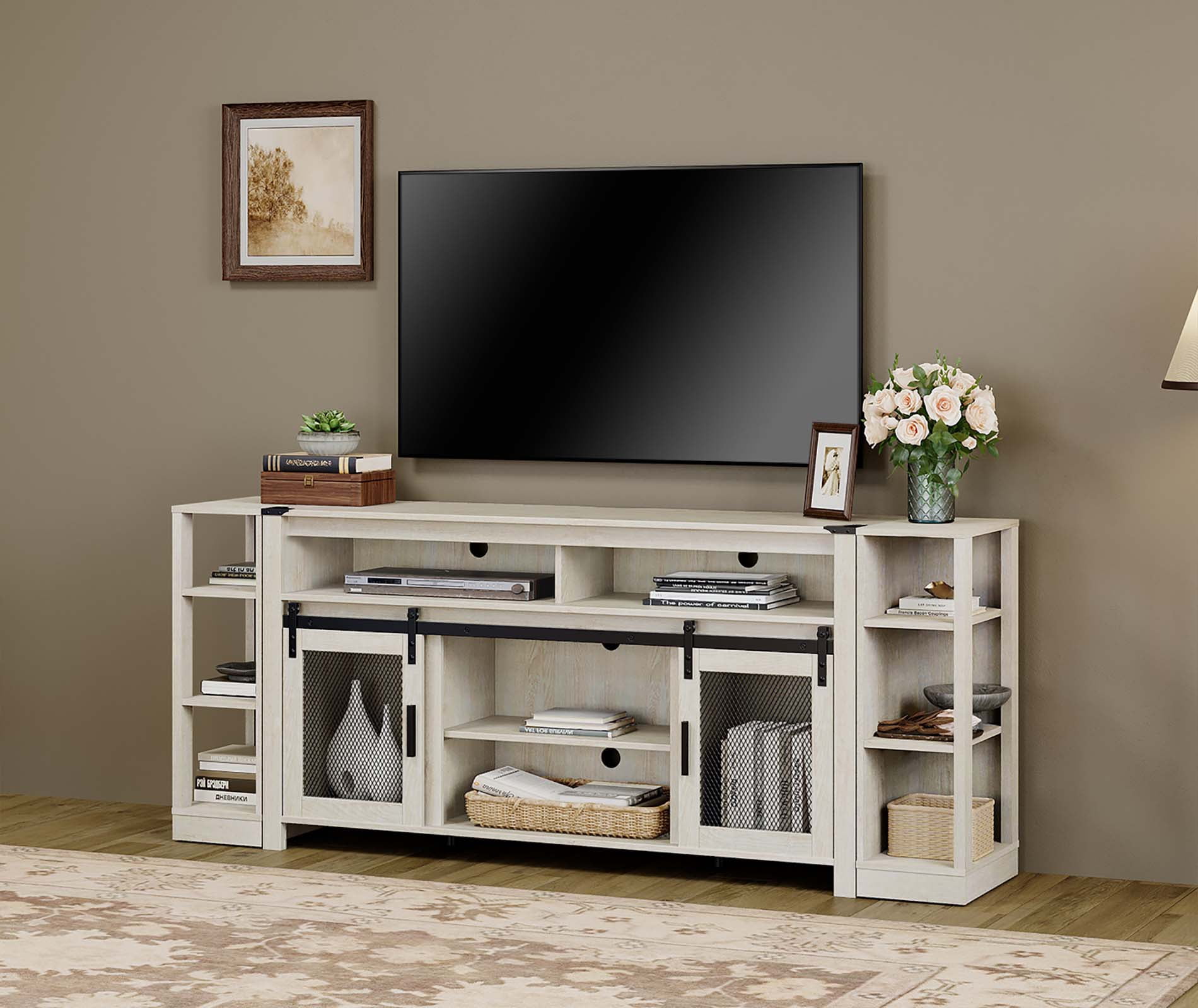 WAMPAT 2 in 1 TV Stand set for Living Room,Drawers Storage Cabinet with ...