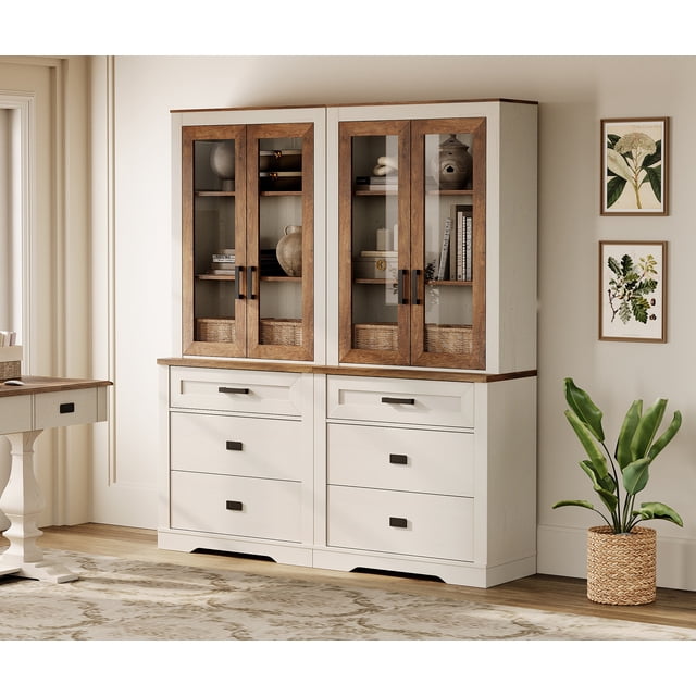 WAMPAT 2 Column 3 Tier Bookcase with Drawer,73.3
