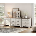 thumbnail image 1 of WAMPAT 3 Pcs Bedroom Sets, 6 Drawer Dresser and 3 Drawer Dresser Set of 2 for Bedroom,Living room,White, 1 of 10