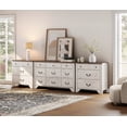 thumbnail image 1 of WAMPAT 3 Piece Bedroom Set,9 Drawer Dresser with 3-Drawer Dresser Set of 2,Farmhouse Dresser Chest of Drawers for Living Room, Entryway and Hallway,White, 1 of 10