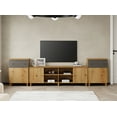 thumbnail image 1 of WAMPAT 3-in-1 TV Stand with Cabinets and Drawers, Modern Wood Entertainment Center Media Console for 75+ inch TVs, Oak Brown, 1 of 8