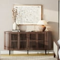 thumbnail image 1 of WAMPAT 64" Sideboard Buffet Cabinet with 4 Storage Compartments, Coffee Bar Cabinet for Living Room, Dining Room, Entryway, Walnut, 1 of 6