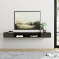 thumbnail image 1 of WAMPAT 70 inch Floating TV Shelf for Under TV, Floating TV Stand for 75 TVs, Wall Mount Media Console TV Stand with Storage for Living Room,Bedroom, Black, 1 of 4