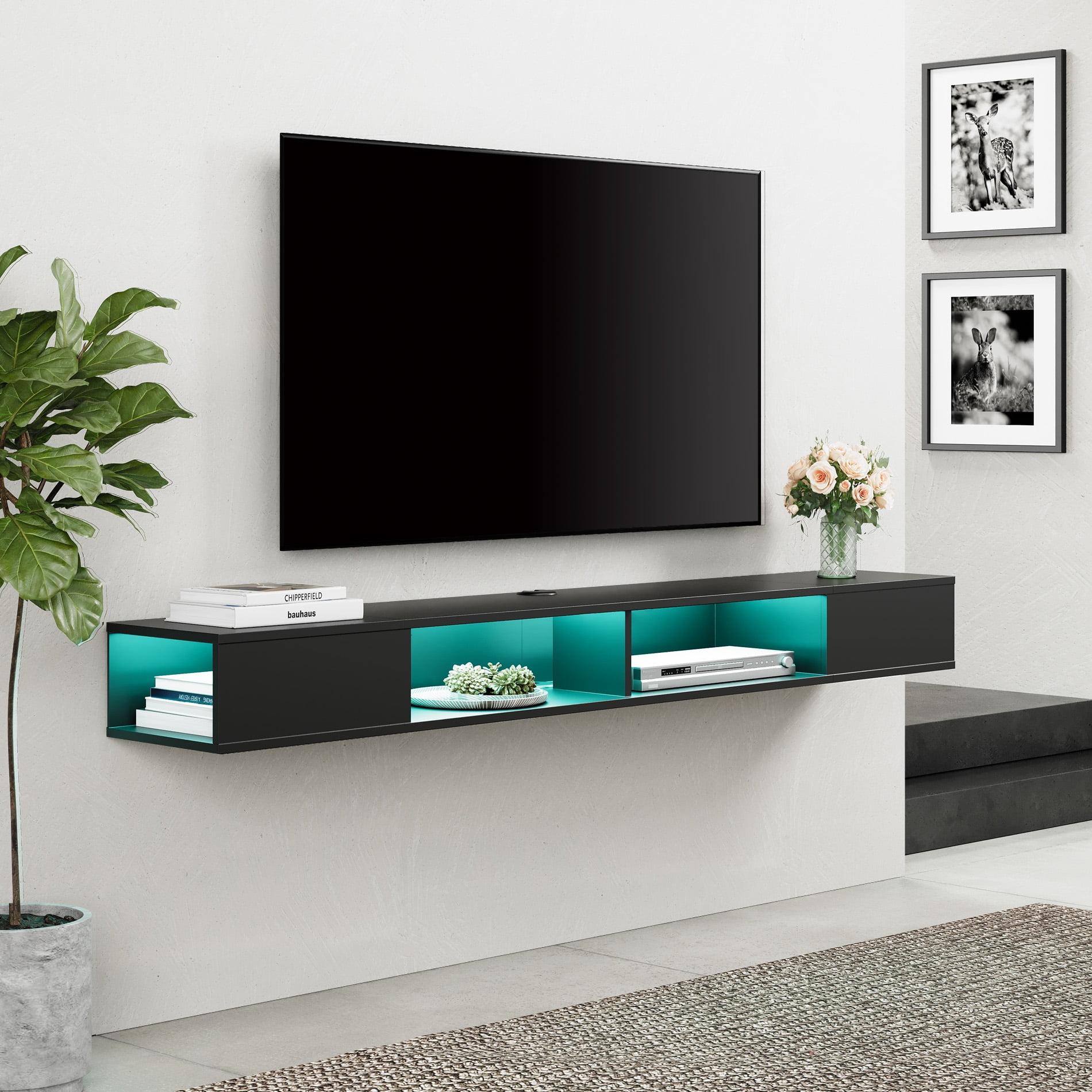 70 inch floating entertainment center discount