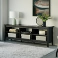 thumbnail image 1 of WAMPAT Black TV Stand for 75+ inch TV, Classic TV Cabinet with 6 Cubby for Living Room, 1 of 6