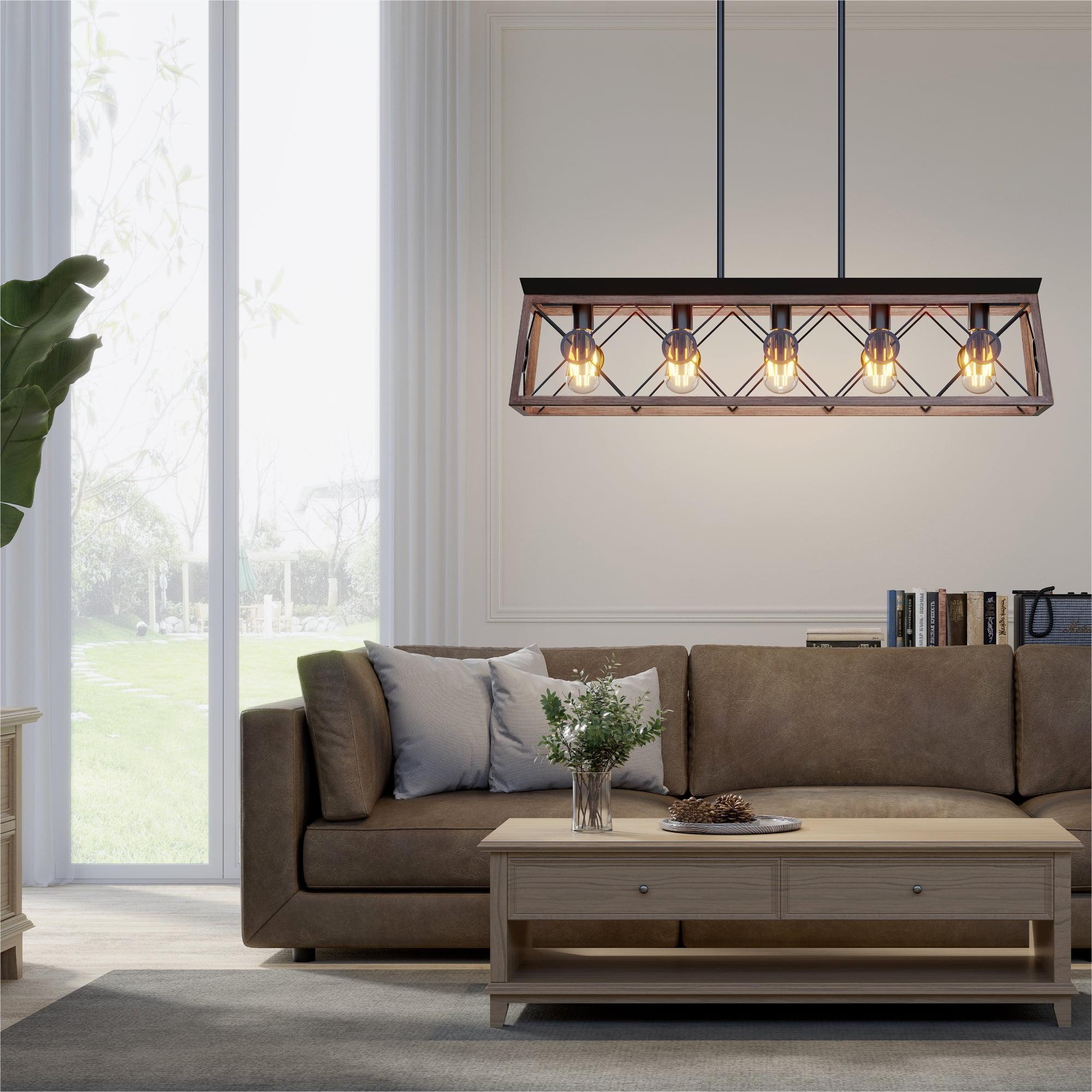 Flush mount rectangular on sale kitchen lighting