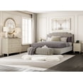 thumbnail image 1 of WAMPAT Dresser and Nightstand Set of 2, Wood Dresser with 3 Drawers, Nightstand with Charging Stations for Living Room, Beige Linen Printed, 1 of 10