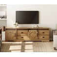 thumbnail image 1 of WAMPAT Farmhouse Entertainment Center for 85" TVs, 2-in-1 Wooden TV Stand with Barn Door, Adjustable Shelves and Storage Drawers,Media Console Table for Living Room,Vintage Oak, 1 of 6