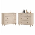 thumbnail image 1 of WAMPAT Farmhouse Style End Table for Living Room with 6 Drawers, Mid Century Modern Wooden Closet Storage Organizer for Bedroom or Baby Room, Beige， (2 PCS), 1 of 6