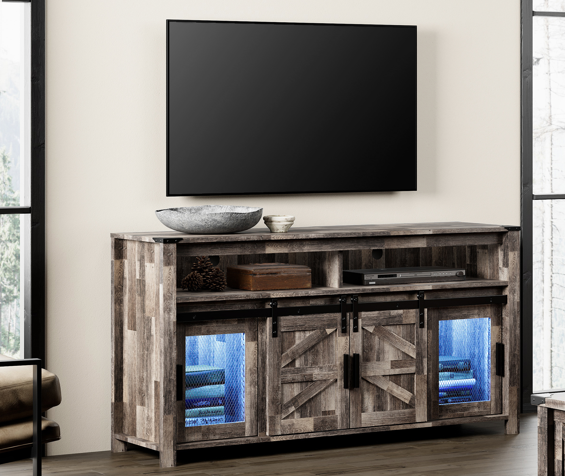Tv Stand For 65 Inch Tv And Soundbar Shelf