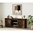 thumbnail image 1 of WAMPAT Farmhouse TV Stand with Sliding Barn Door for 75" TVs, Entertainment Center with Adjustable Shelf and Storage Cabinets, Media Console Table for Living Room,Hallway,Rustic Brown, 1 of 6
