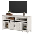 thumbnail image 1 of WAMPAT Farmhouse TV Stand with Two Barn Doors and Storage Cabinets for Televisions up to 65 Inch, Entertainment Center Console Table, Media Furniture for Living Room, Rustic White, 1 of 7