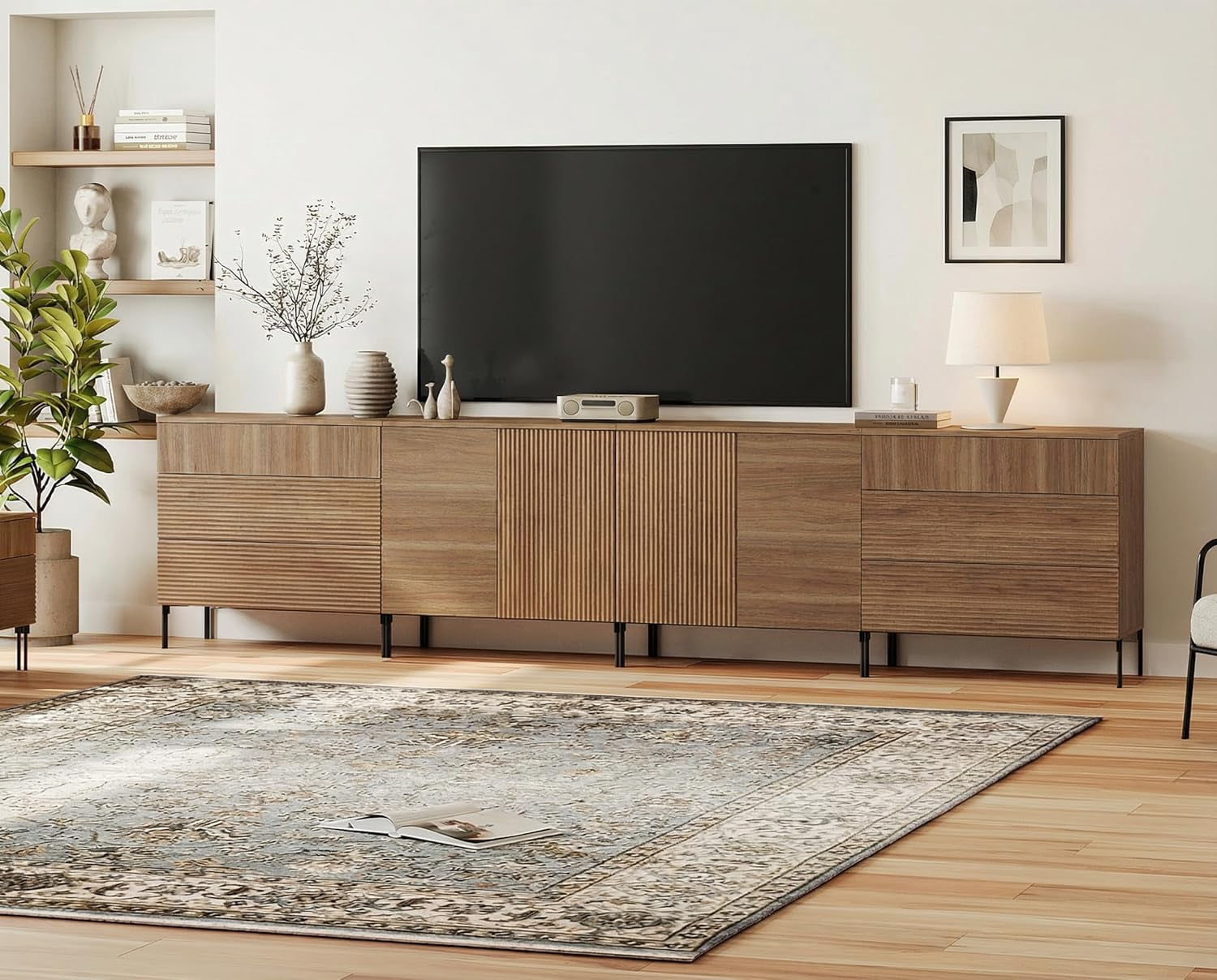 WAMPAT Large TV Stand for 120 Inch TV, 126