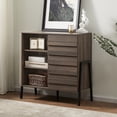 thumbnail image 1 of WAMPAT Mid-Century Modern Style Storage Console,Gray, 1 of 7
