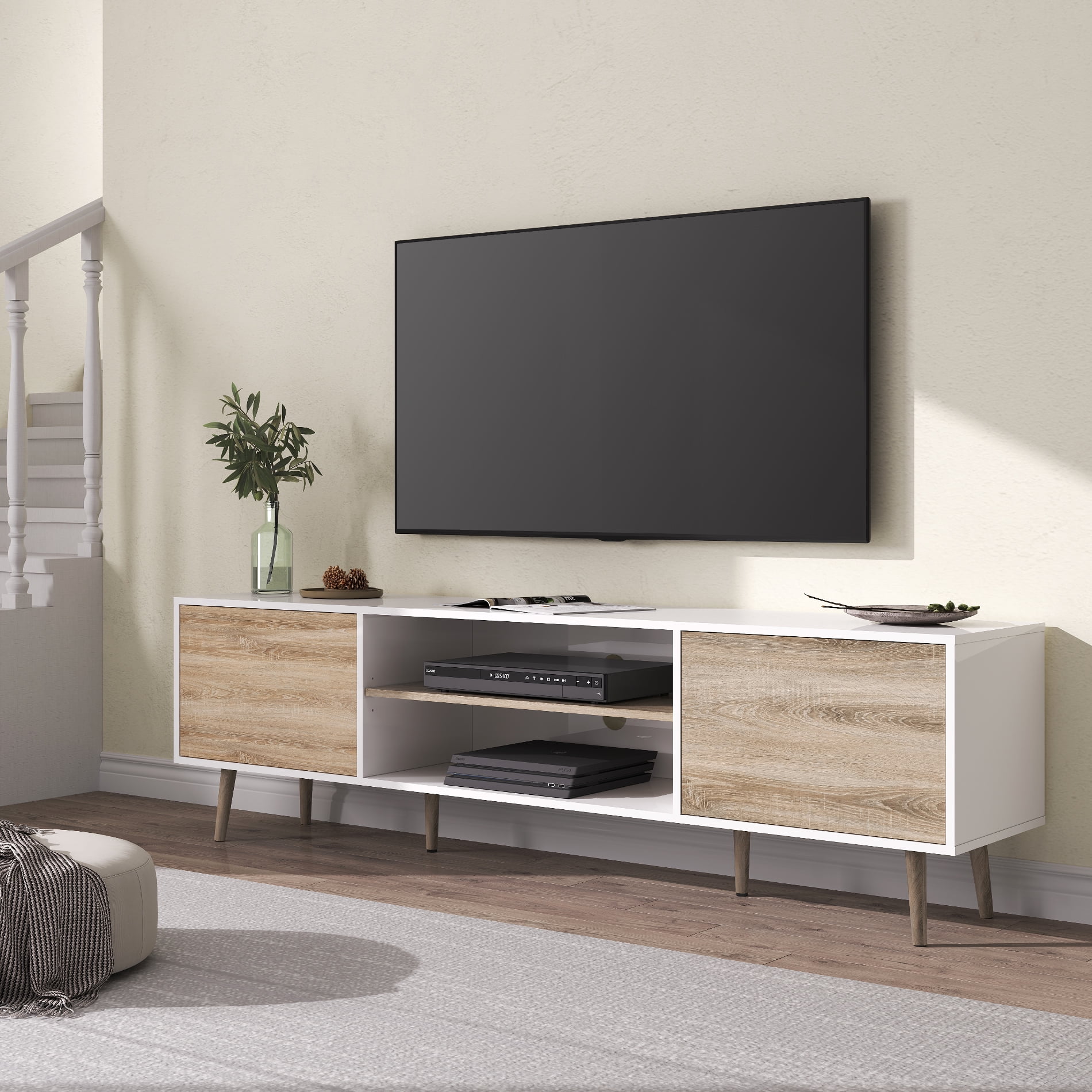 木製ラック・ウッドラック TRUCK furniture AG SHELF TV BOARD AGBOX ToolCat 70 in. Freestanding Large TV Desk Storage Rack with