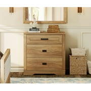 WAMPAT Modern Farmhouse 3-Drawer Dresser for Bedroom,31.5" Wide Wooden Chest of Drawers for Living Room,Hallway,Vintage Oak