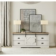 thumbnail image 1 of WAMPAT Modern Farmhouse TV Stand for up to 65" TVs Wood Entertainment Center with Drawers and Adjustable Shelf for Living Room, White, 1 of 6