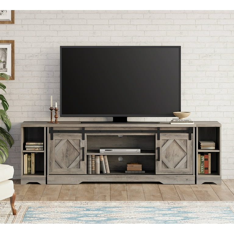 WAMPAT Modern Farmhouse TV Stand for up to 85