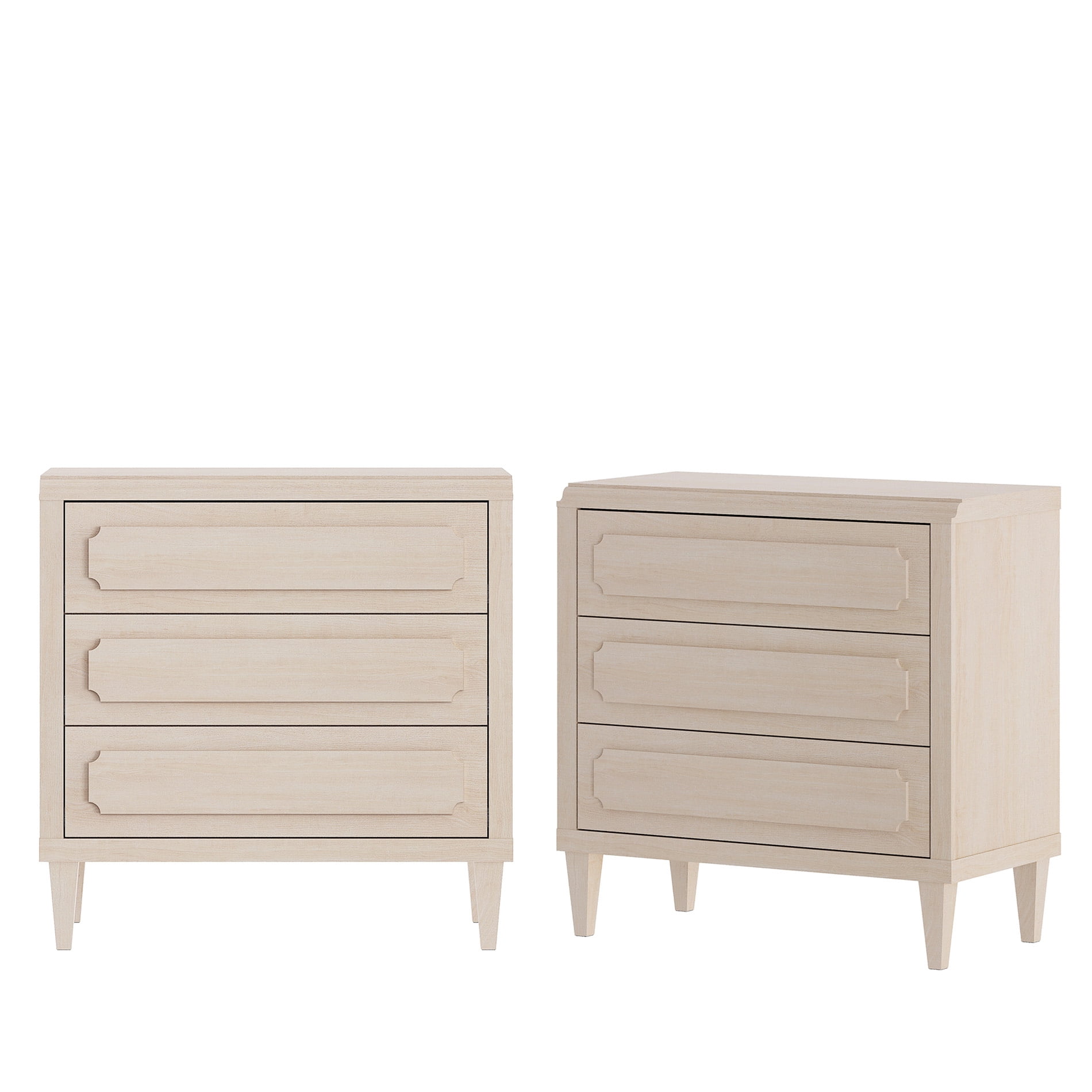 WAMPAT Modern Large Nightstand Set of 2